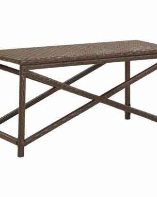 Zahradní lavice 80 cm polyratan Dekorhome Hnědá