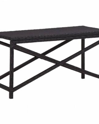 Zahradní lavice 80 cm polyratan Dekorhome Černá