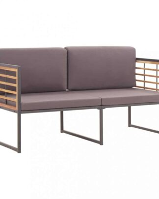 Zahradní lavice s poduškami 136 cm akácie Dekorhome