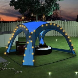 Party stan s LED světly 3,6x3,6 m modrá Dekorhome