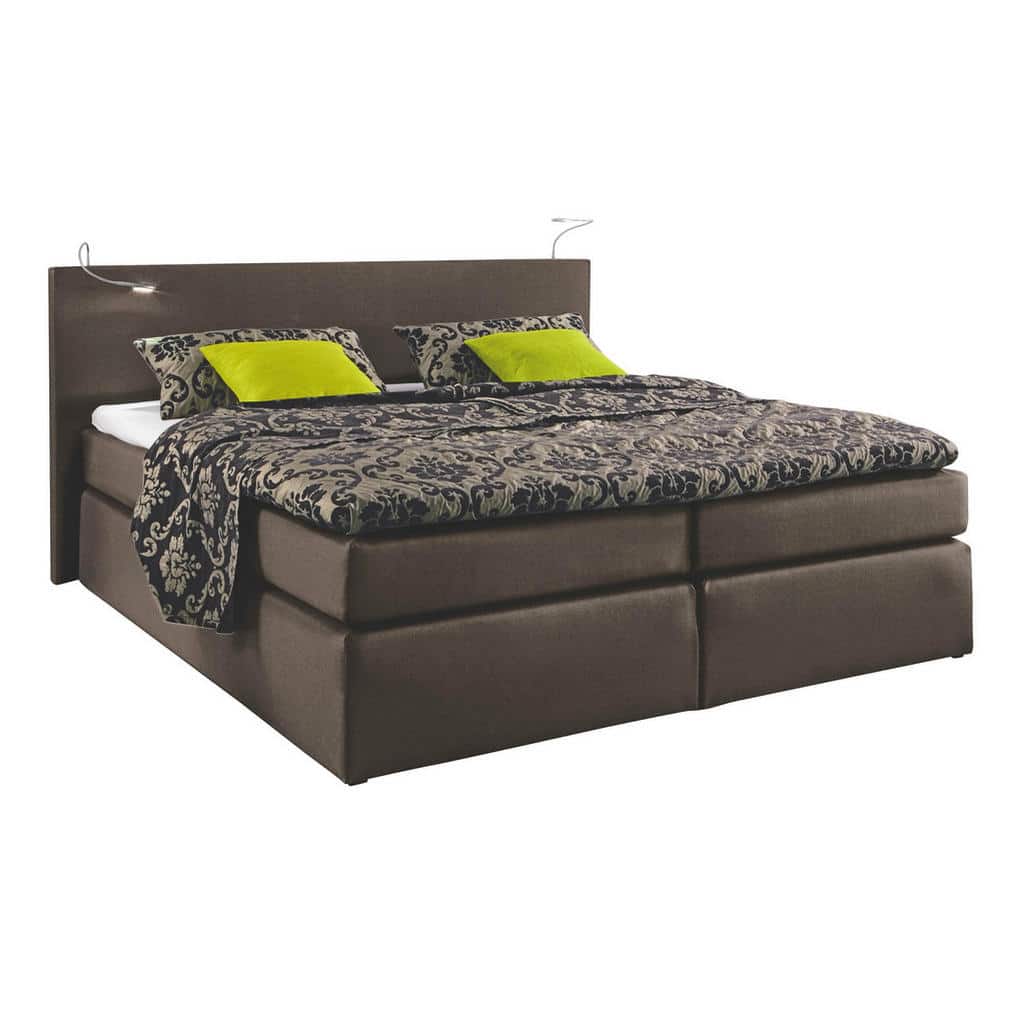 XXXLutz Postel Boxspring 160/200 Cm Textil Hnědá Carryhome