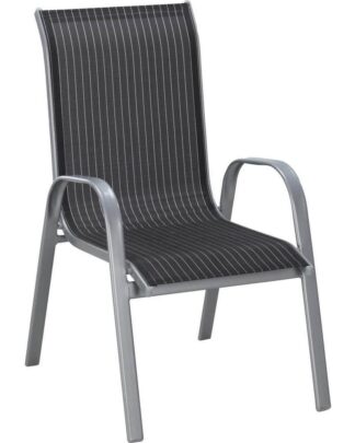 XXXLutz Stohovatelná Židle Černá Barvy Stříbra Bílá Xora
