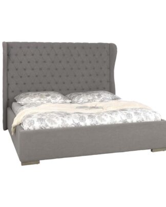 XXXLutz Čalouněná Postel 180/200 Cm Textil Šedá Ambia Home