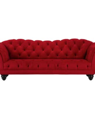 XXXLutz Pohovka Chesterfield Textil Červená Hom`in