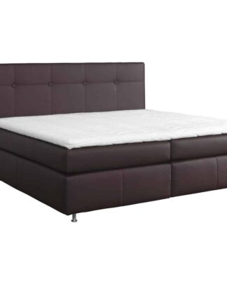 XXXLutz Postel Boxspring 200/200 Cm Textil Tmavě Hnědá Dieter Knoll