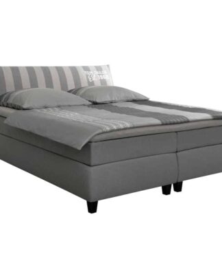 XXXLutz Postel Boxspring 180/200 Cm Textil Světle Šedá Tom Tailor