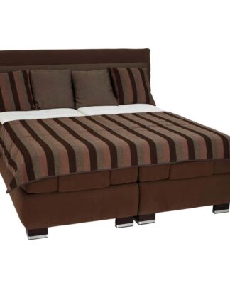 XXXLutz Postel Boxspring 180/200 Cm Textil Hnědá Bentley