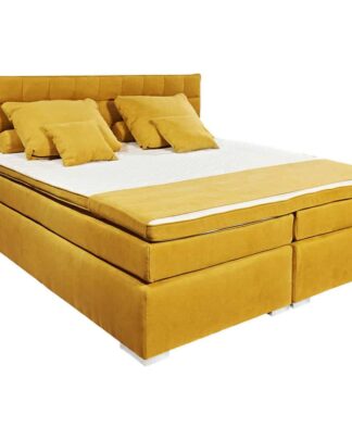 XXXLutz Postel Boxspring 180/200 Cm Textil Žlutá Carryhome
