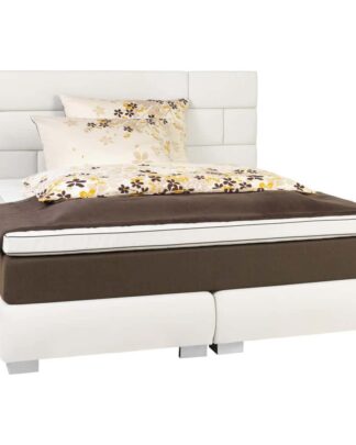 XXXLutz Postel Boxspring 180/200 Cm Textil Hnědá Béžová Welnova