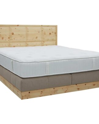 XXXLutz Postel Boxspring 180/200 Cm Dřevo Textil Béžová Valnatura