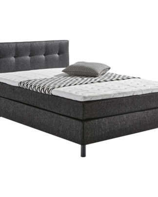 XXXLutz Postel Boxspring 140/200 Cm Textil Šedá Černá Carryhome