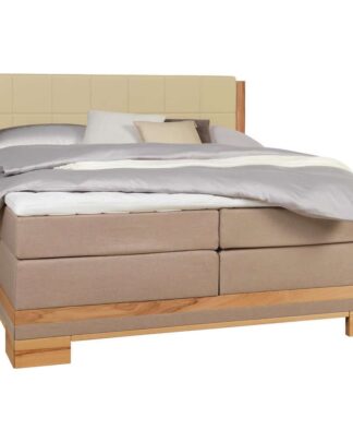 XXXLutz Postel Boxspring 180/200 Cm Dřevo Textil Barvy Buku Béžová Linea...