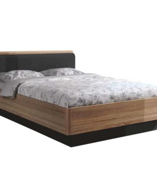 XXXLutz Postel 140/200 Cm Textil Kompozitní Dřevo Šedá Sonoma Dub Carryhome