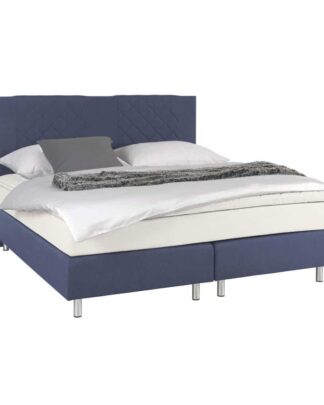 XXXLutz Postel Boxspring 180/200 Cm Textil Modrá Carryhome