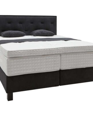 XXXLutz Postel Boxspring 180/200 Cm Textil Tmavě Šedá Elegando