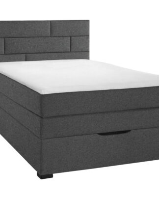 XXXLutz Postel Boxspring 120/200 Cm Textil Světle Šedá Carryhome