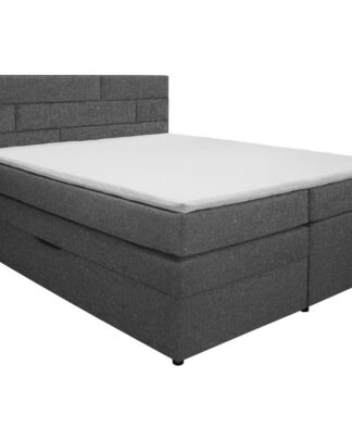 XXXLutz Postel Boxspring 180/200 Cm Textil Tmavě Šedá Carryhome
