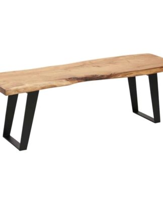 XXXLutz Sedací Lavice Akácie Černá Barvy Akácie Ambia Home