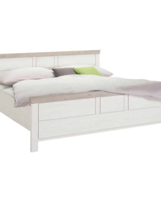 XXXLutz Postel 180/200 Cm Kompozitní Dřevo Šedá Bílá Hom`in