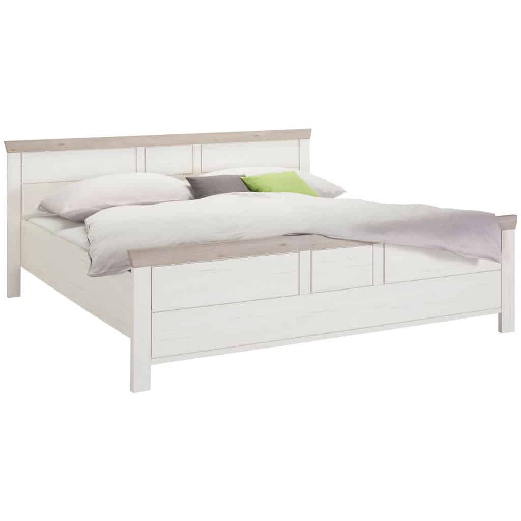 XXXLutz Postel 180/200 Cm Kompozitní Dřevo Šedá Bílá Hom`in