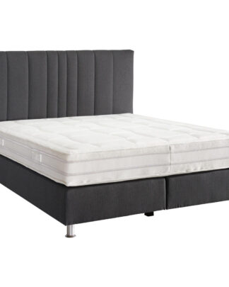 XXXLutz Postel Boxspring 160/200 Cm Dřevo Textil Antracitová Bentley