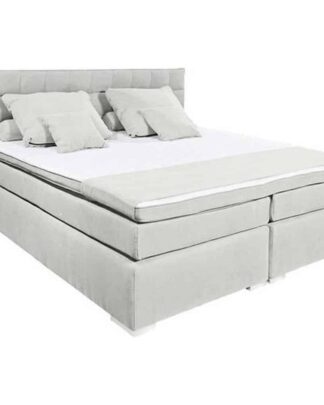 XXXLutz Postel Boxspring 180/200 Cm Textil Barvy Stříbra Carryhome
