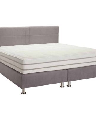 XXXLutz Postel Boxspring 180/200 Cm Textil Šedá Bentley