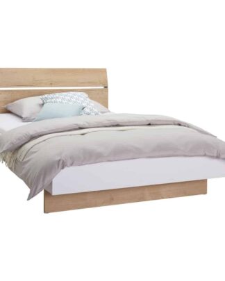 XXXLutz Postel 140/200 Cm Kompozitní Dřevo Bílá Barvy Dubu Hom`in