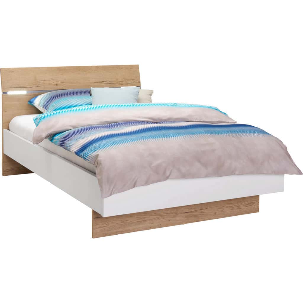 XXXLutz Postel 120/200 Cm Kompozitní Dřevo Bílá Barvy Dubu Hom`in