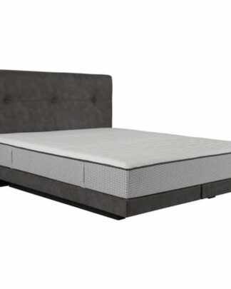 XXXLutz Postel Boxspring 180/200 Cm Textil Šedá Welnova