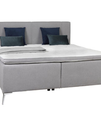 XXXLutz Postel Boxspring 180/200 Cm Textil Světle Šedá Esposa