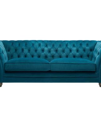 XXXLutz Pohovka Chesterfield Textil Tyrkysová Barvy Dubu Ambia Home