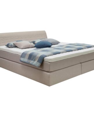 XXXLutz Postel Boxspring 180/200 Cm Textil Béžová Bentley