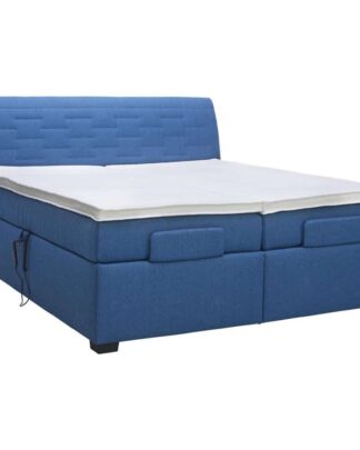XXXLutz Postel Boxspring 180/200 Cm Textil Modrá Bentley