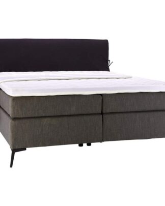 XXXLutz Postel Boxspring 180/200 Cm Textil Antracitová Černá Hom`in