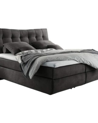 XXXLutz Postel Boxspring 180/200 Cm Textil Antracitová Carryhome