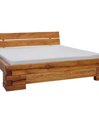 XXXLutz Postel Z Trámů 180/200 Cm Dřevo Barvy Dubu Linea Natura