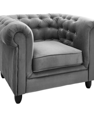 XXXLutz Křeslo Chesterfield Textil Antracitová Ambia Home