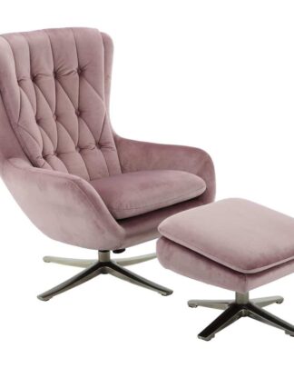 XXXLutz Relaxační Křeslo S Taburetem Textil Barvy Niklu Starorůžová Carryhome