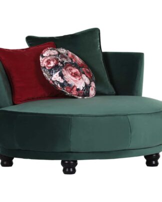 XXXLutz Designové Křeslo Textil Červená Tmavě Zelená Carryhome