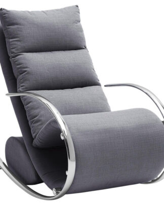 XXXLutz Relaxační Křeslo Kov Textil Kompozitní Dřevo Šedá Xora
