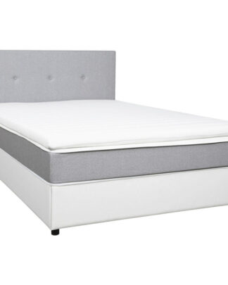 XXXLutz Postel Box 140/200 Cm Textil Kompozitní Dřevo Bílá Světle Šedá...