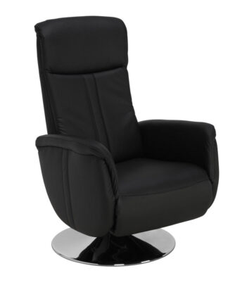 XXXLutz Relaxační Křeslo Kůže Černá Beldomo Premium