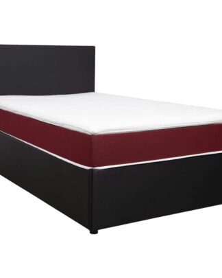 XXXLutz Postel Box 120/200 Cm Textil Kompozitní Dřevo Červená Černá Carryhome