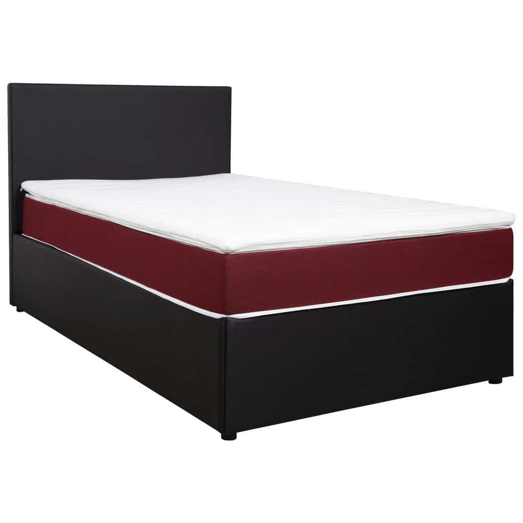 XXXLutz Postel Box 120/200 Cm Textil Kompozitní Dřevo Červená Černá Carryhome