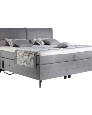 XXXLutz Postel Boxspring 180/200 Cm Textil Světle Šedá Esposa