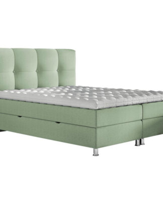 XXXLutz Postel Boxspring 180/200 Cm Textil Mátově Zelená Ti`me