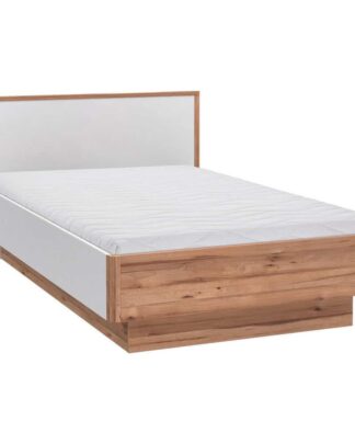 XXXLutz Postel 140/200 Cm Kompozitní Dřevo Bílá Barvy Dubu Xora