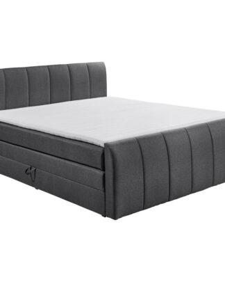 XXXLutz Postel Boxspring 180/200 Cm Textil Barvy Stříbra Carryhome