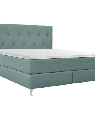 XXXLutz Postel Boxspring 180/200 Cm Dřevo Textil Tyrkysová Elegando